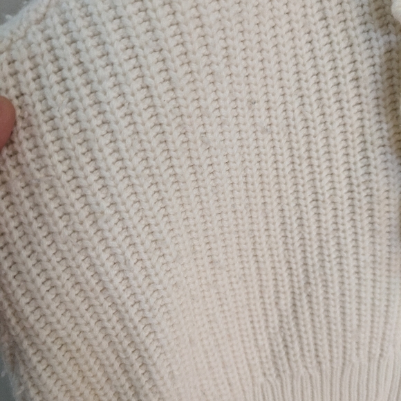 Derek Lam 10 Crosby Noelia Cream Ruffle Wool Sweater Size XL - Picture 8 of 9